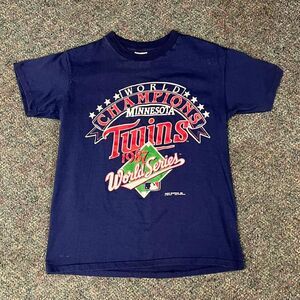 Vintage 1987 Minnesota Twins World Series navy tee